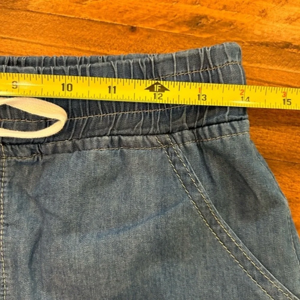 Emory Rose Tencel Denim Blue Shorts NWT - Picture 8 of 10